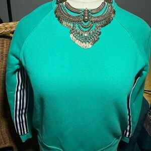 Avia Green Sweatshirt with Stripes